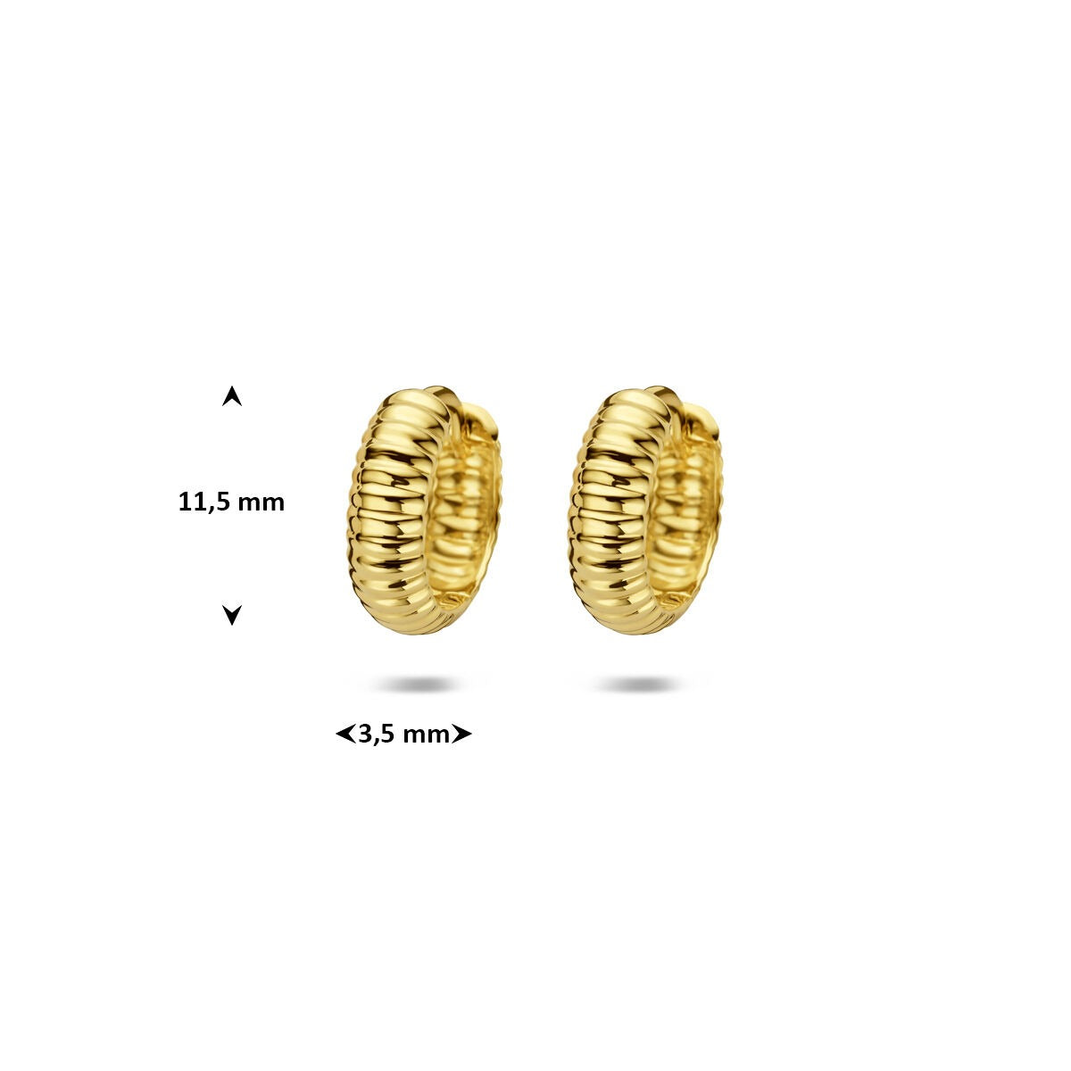14k geelgouden klapoorringen