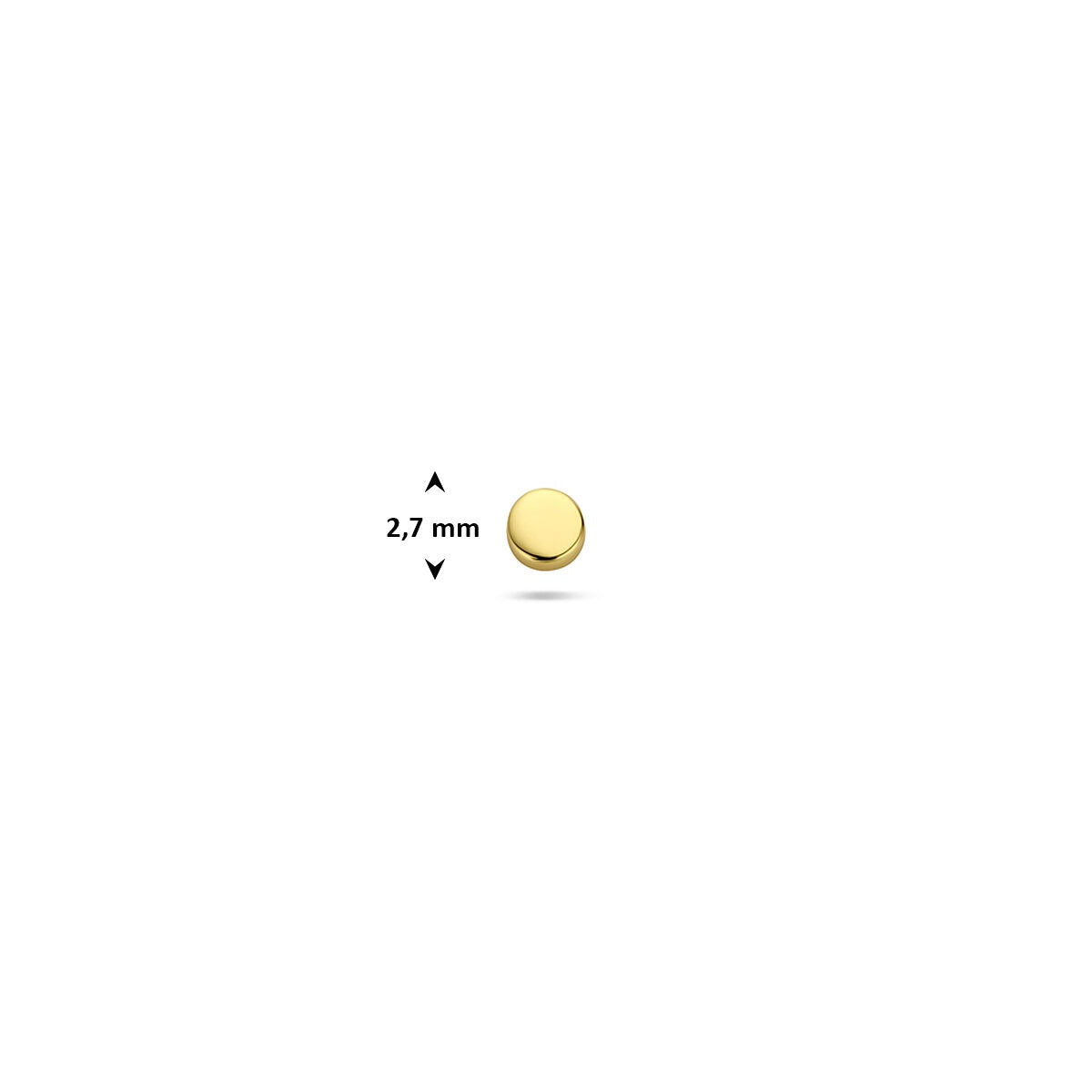 Vergoldetes Silber-Flatback-Piercing in runder Form