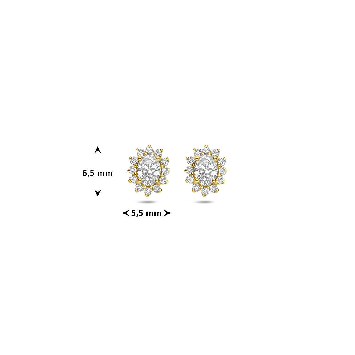 Ohrstecker aus 14 Karat Gelbgold mit im Labor gezüchtetem Diamanten 0,43 ct
