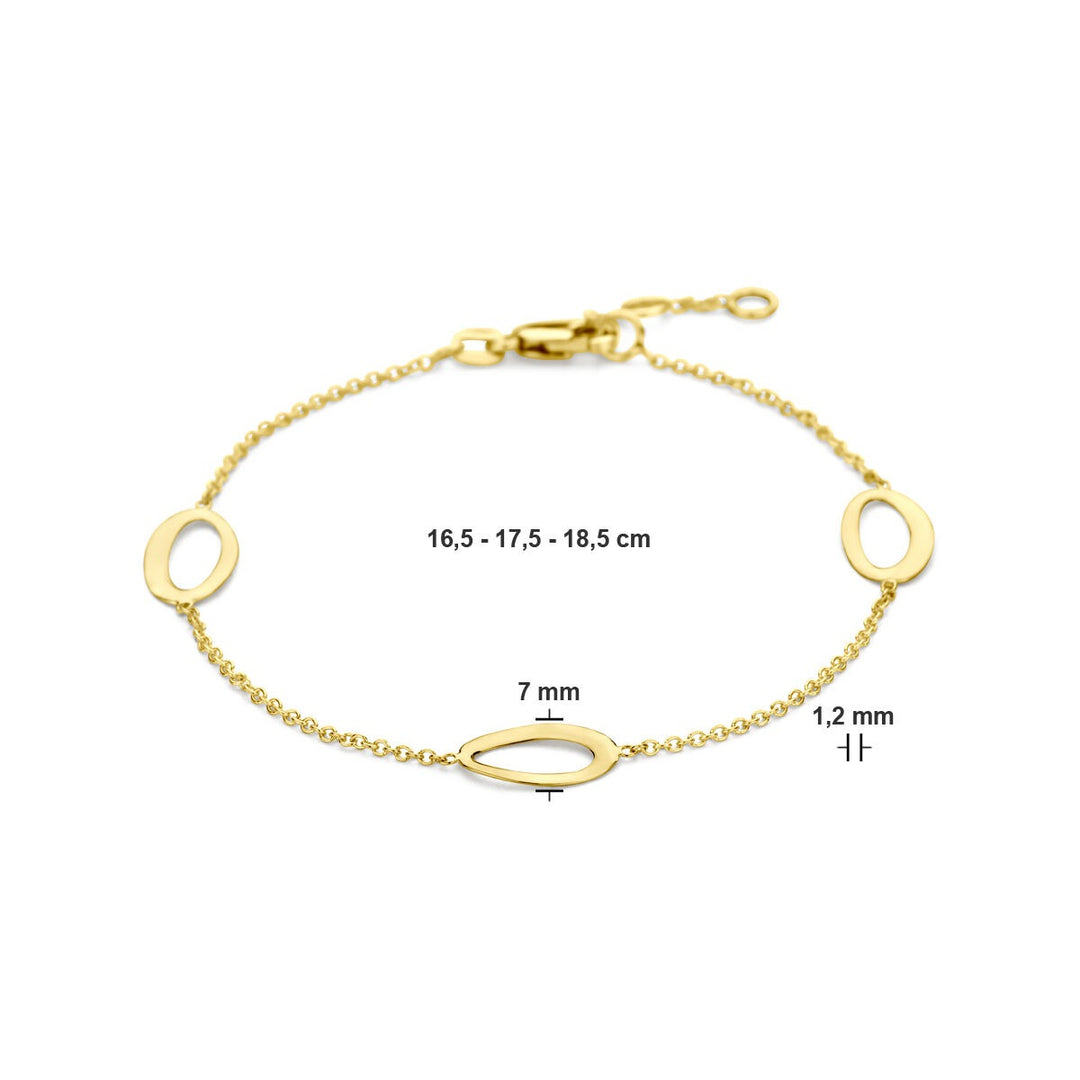 Armband Ovale 16,5 – 17,5 – 18,5 cm 14K Gelbgold