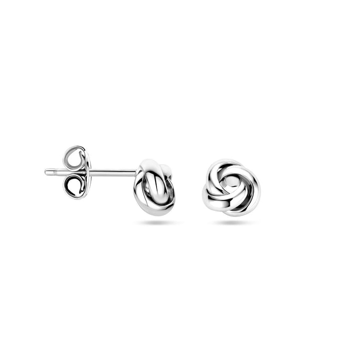 Ohrstecker Knopf Silber rhodiniert