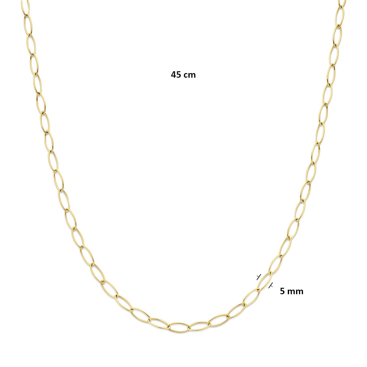 14 Karat Gelbgold Ankergliederkette