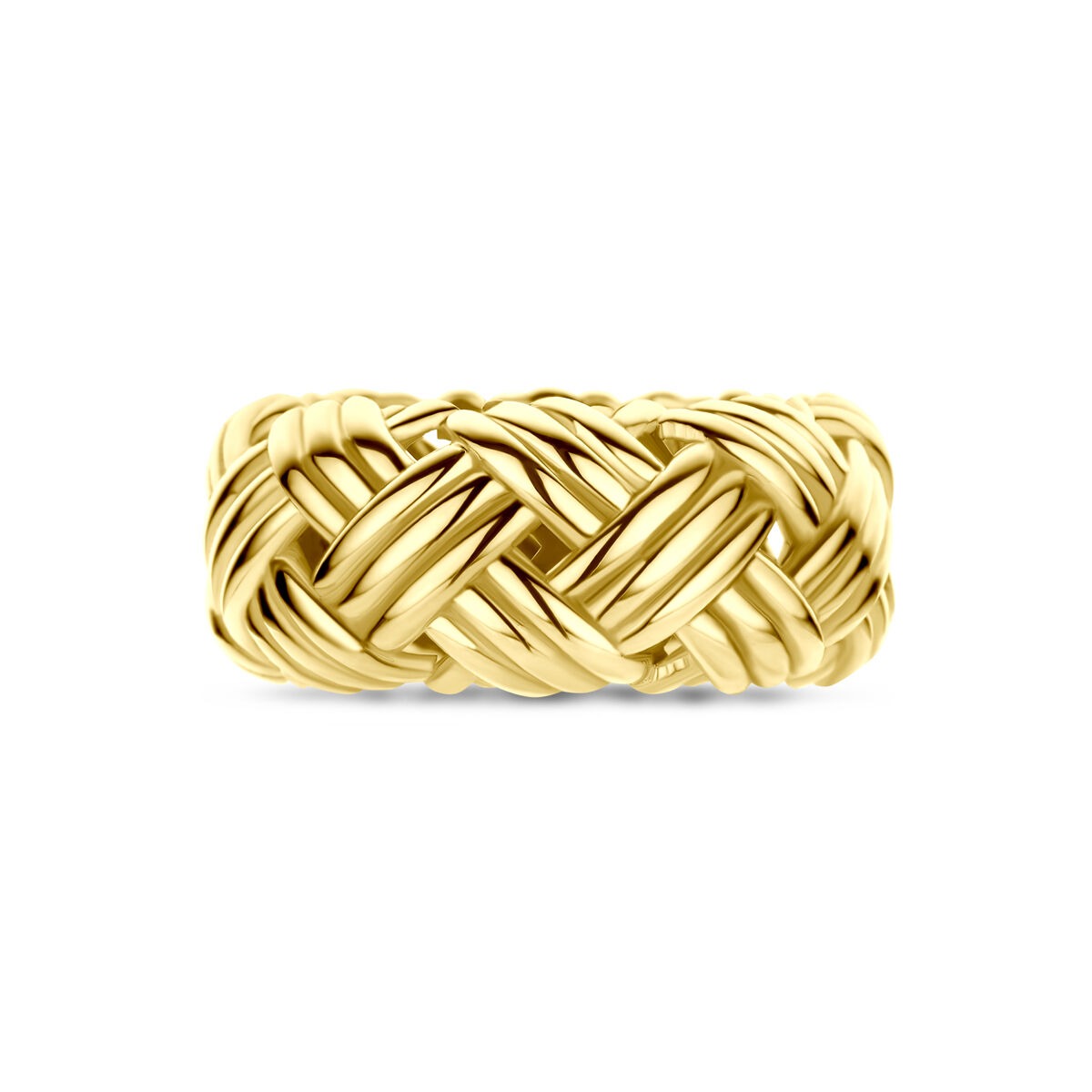 14k Gelbgold Damenring – 10 mm breit