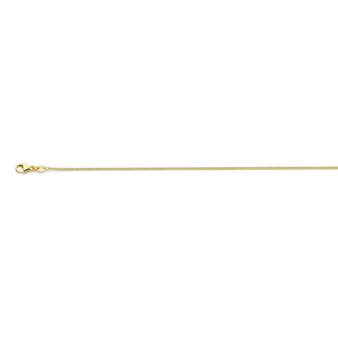 Halskette Gourmette 4-seitiger Schliff 1,2 mm 41 - 43 - 45 cm 18K Gelbgold