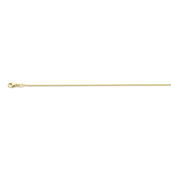 Halskette Gourmette 4-seitiger Schliff 1,2 mm 41 - 43 - 45 cm 18K Gelbgold