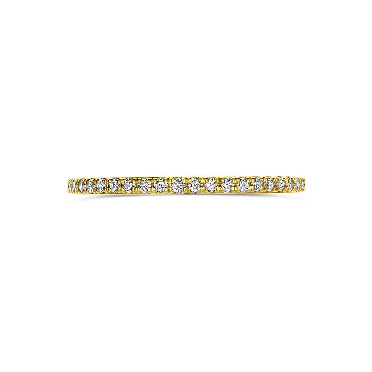 14k geelgouden ring met lab grown diamant