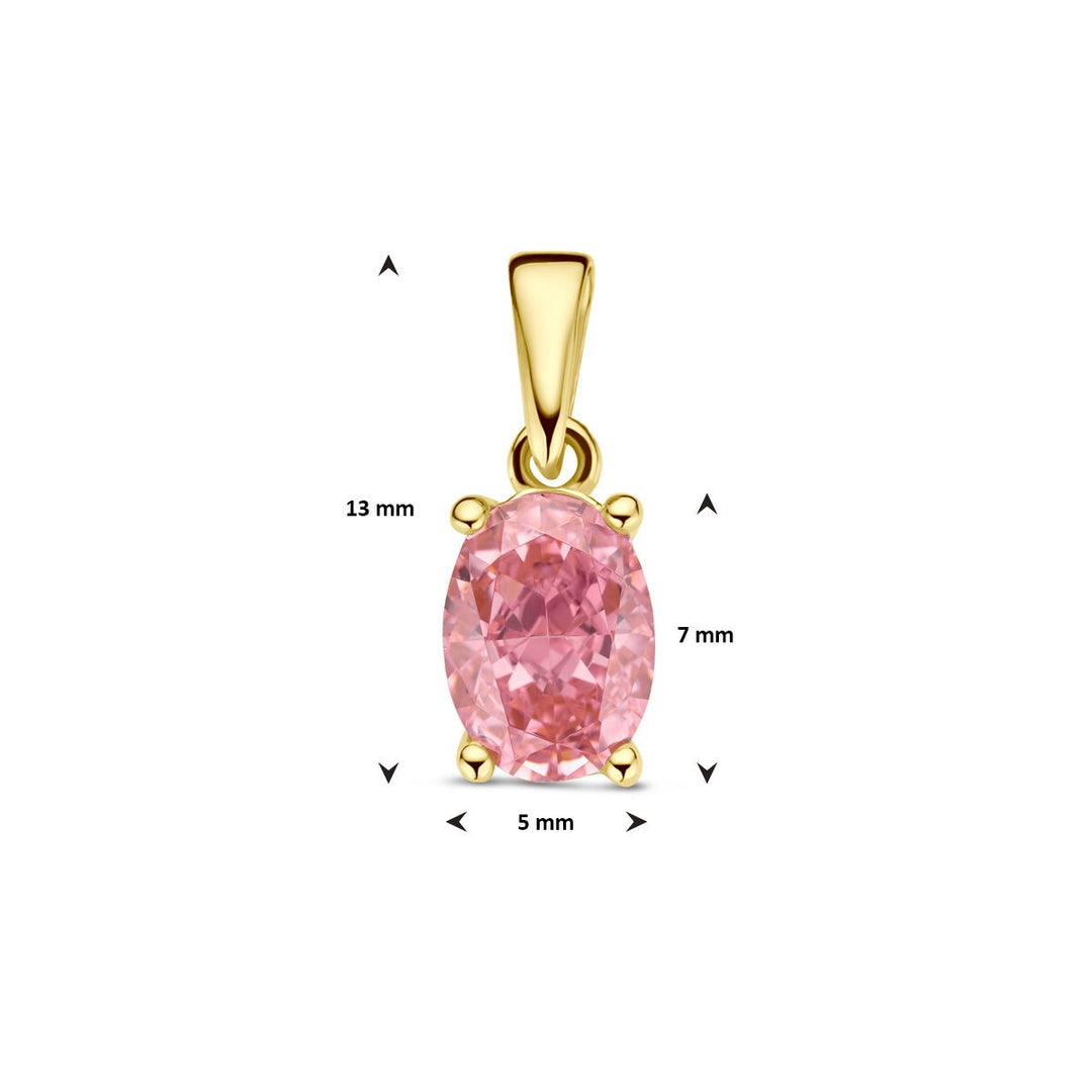 Anhänger Padparadscha-Zirkonia 14K Gelbgold