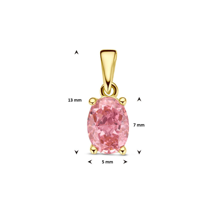 Anhänger Padparadscha-Zirkonia 14K Gelbgold
