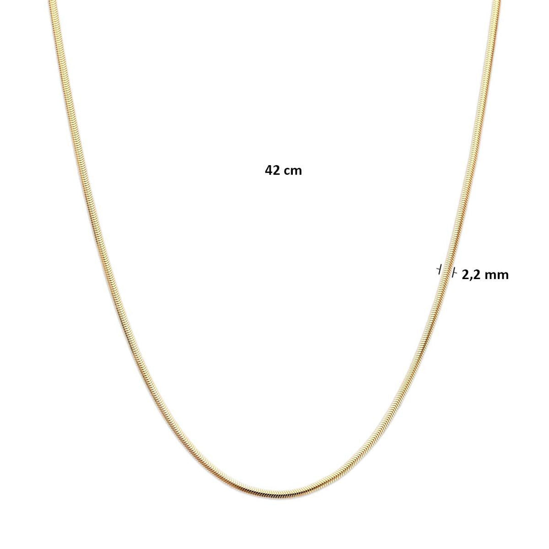 14k geelgouden slangencollier