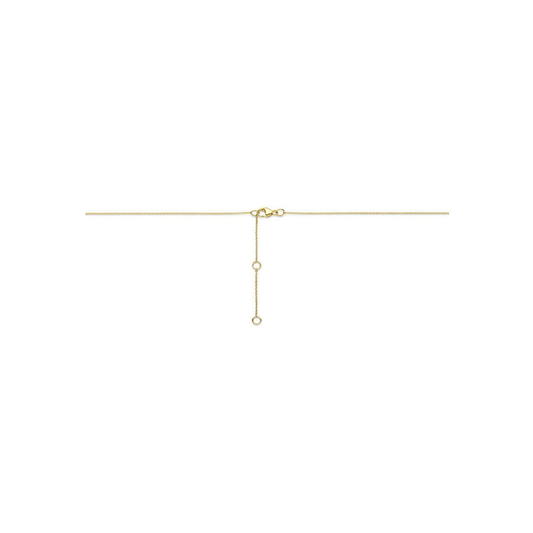 14k Gouden ketting met infinity hanger en lab grown diamant