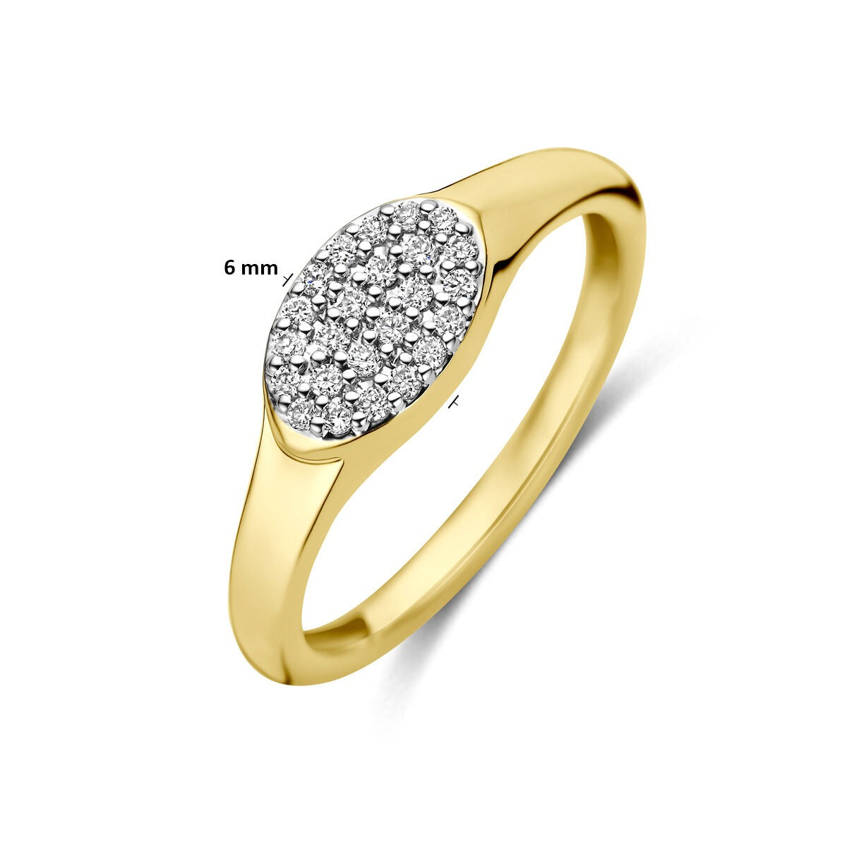 14K Gelbgoldring mit Labor-Diamant