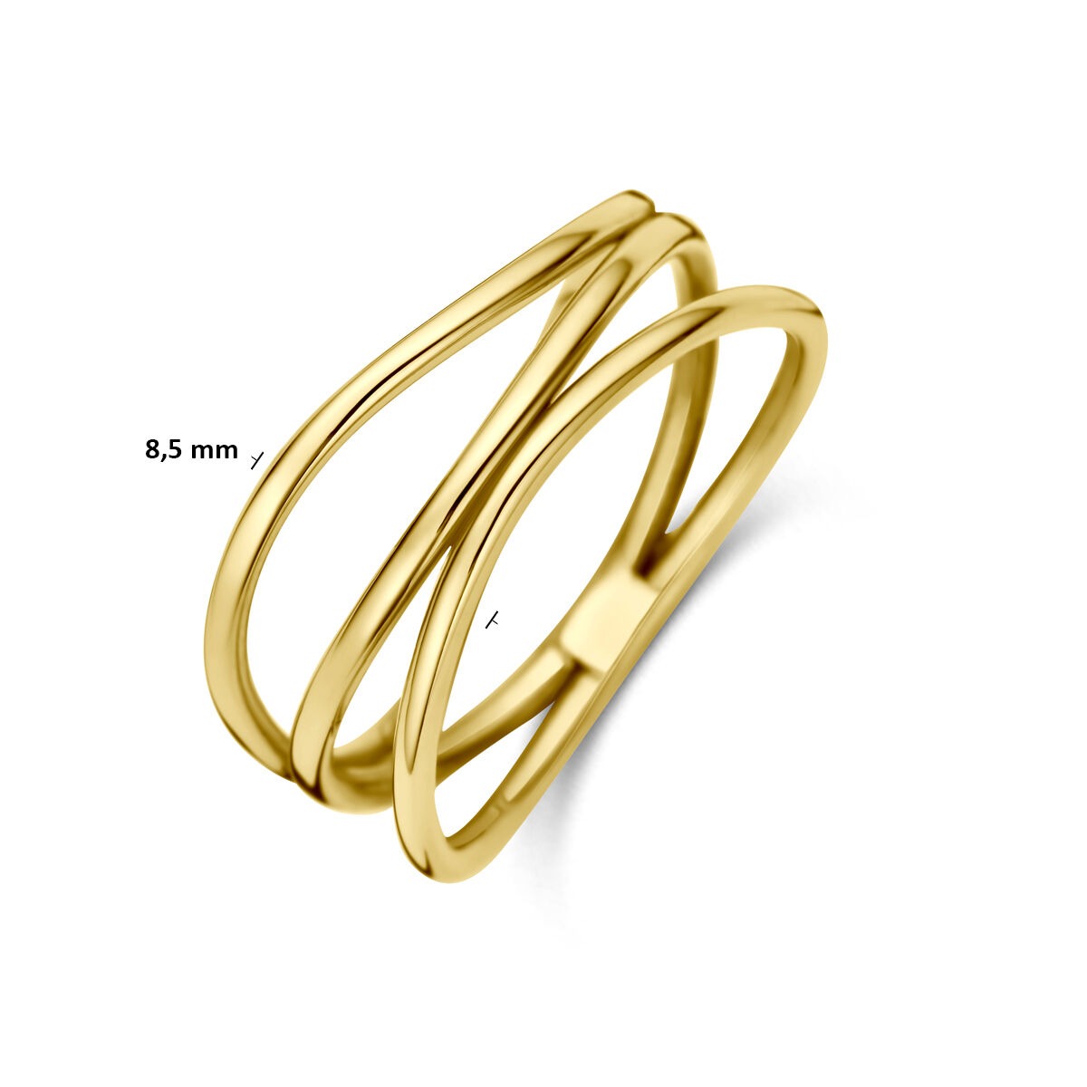 14k Gelbgoldring 8,5 mm Damen