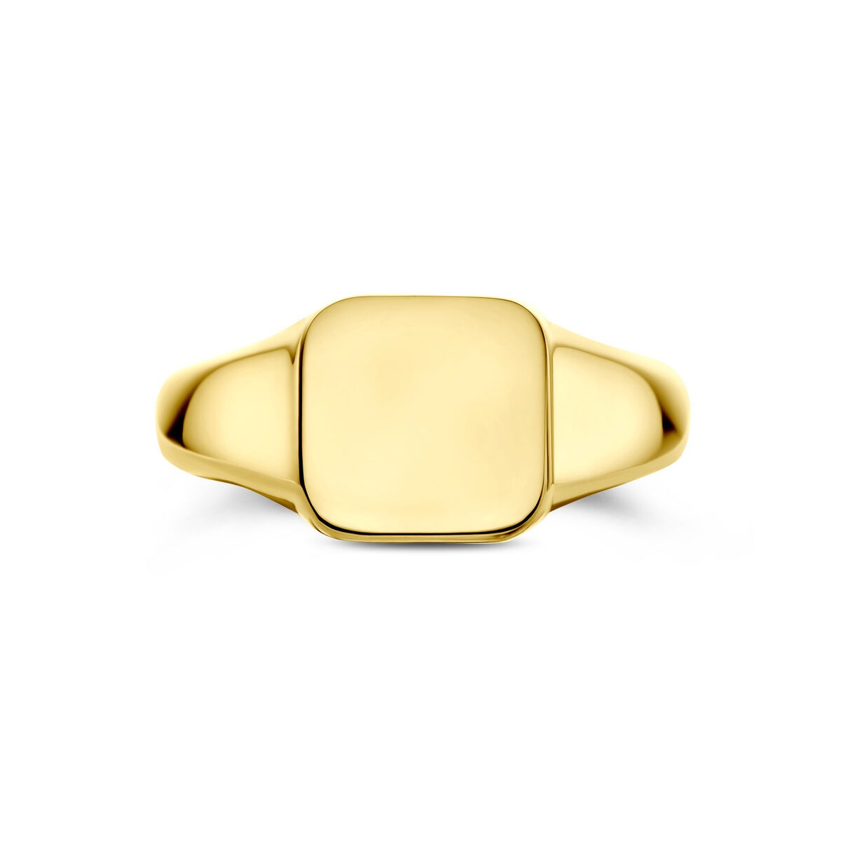 Damen-Gravurring aus 14k Gelbgold – 9 x 9.5 mm