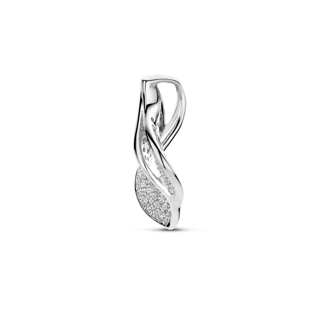 Zilveren hanger met zirkonia – gerhodineerd 925 zilver