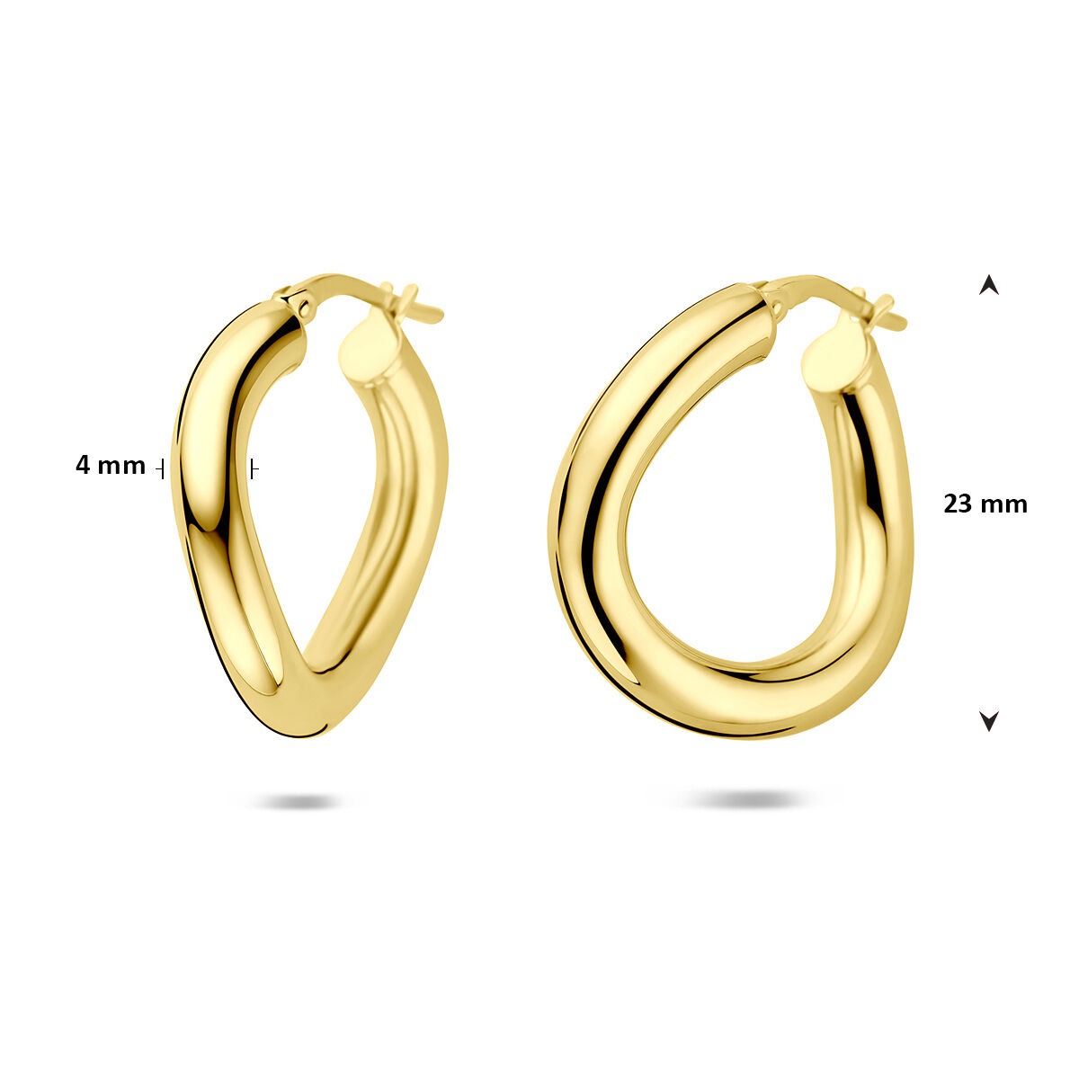 Vergoldete Silberohrringe Damen – 23 mm