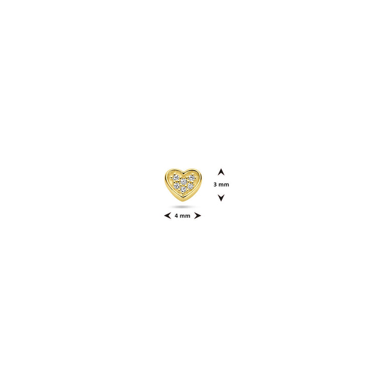 Ohrstecker Herzdiamant 0,01 ct h SI pro Stück 14K Gelbgold