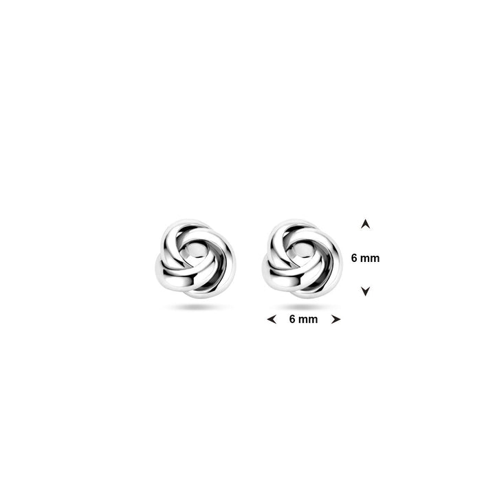 Ohrstecker Knopf Silber rhodiniert