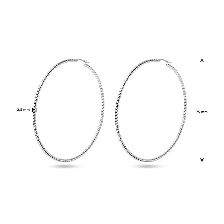 Ohrringe 2,5 mm Silber rhodiniert