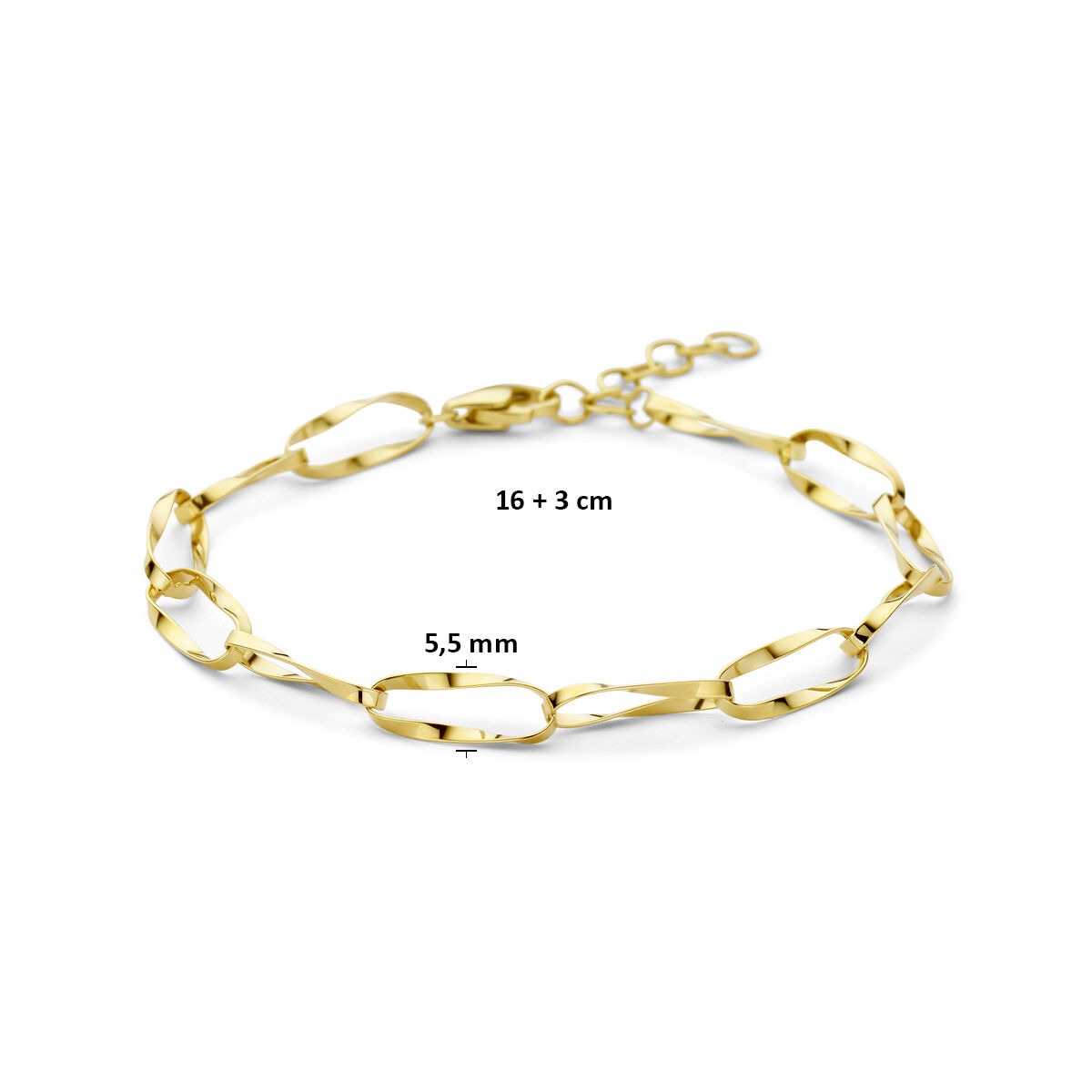 14k Gelbgold Damenarmband Ankerkette