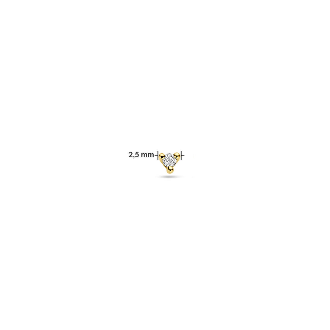 Ohrstecker Diamant 0,02 ct h p1 pro Stück 14K Gelbgold