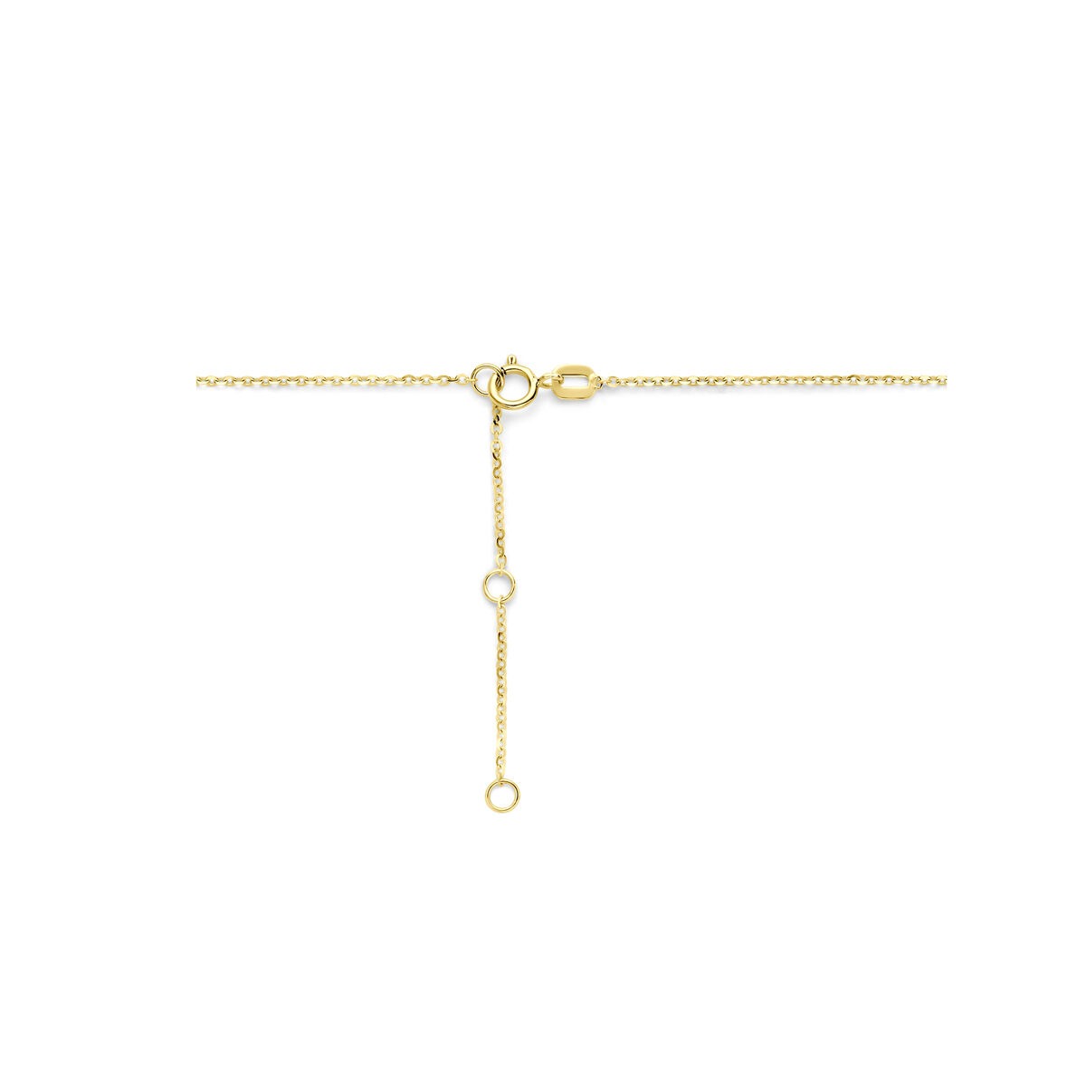 14 Karat Gelbgoldkette mit Stern und Zirkonia