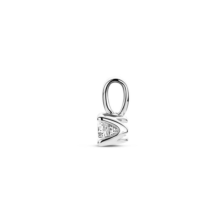 Zilveren hanger met zirkonia – gerhodineerd 925 zilver