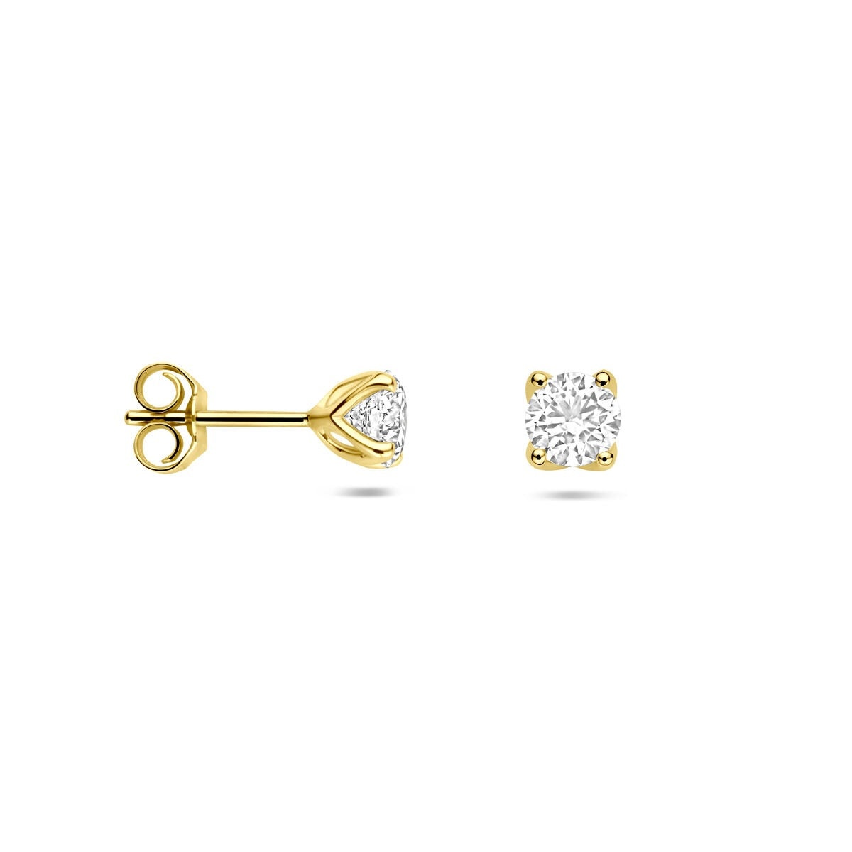 14 Karat Gelbgold Ohrstecker mit im Labor gezüchteten Diamanten – 1,0 ct