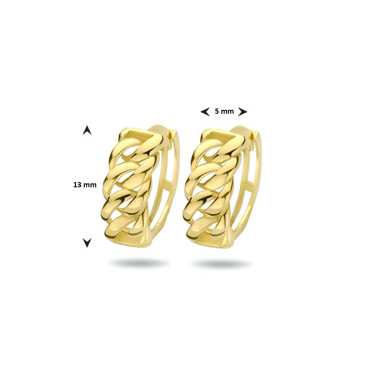 9k Gelbgold Ohrringe 13 mm