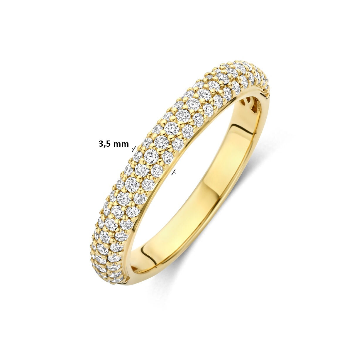 14 Karat Gelbgoldring mit Laborgezüchtetem Diamant 0.48 ct