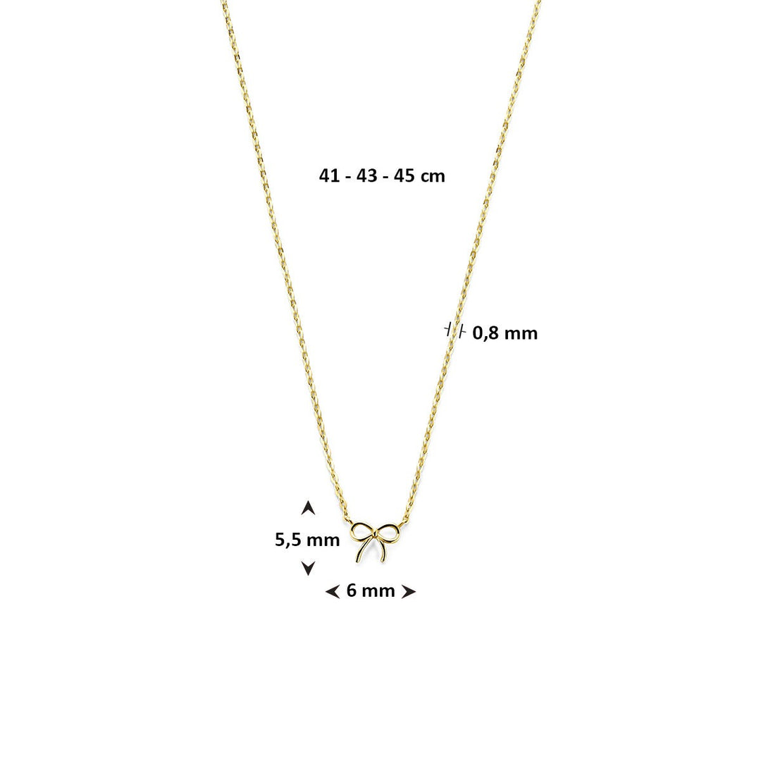9k Geelgouden strik ketting