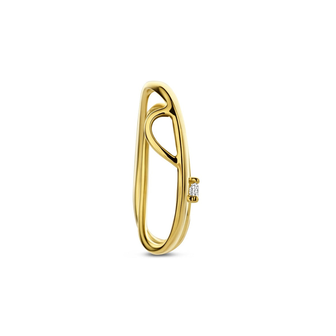 Gouden hanger met diamant – 14k geelgoud