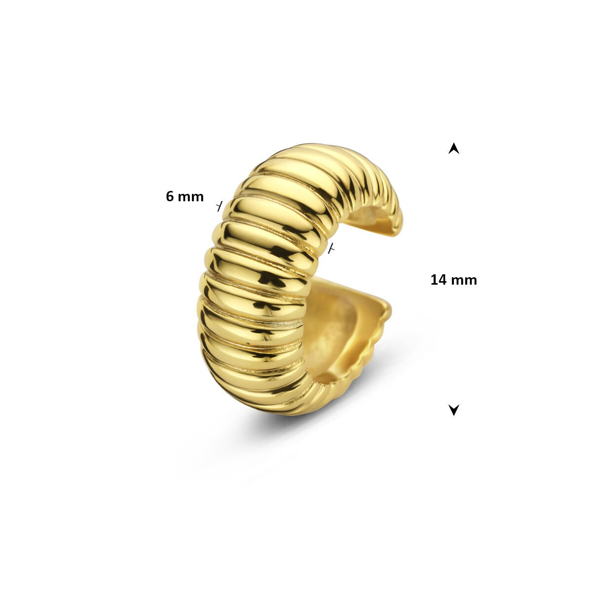 Vergoldete Silber-Ohrklemme – 925er Silber