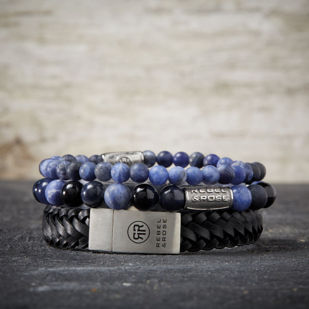 Matt Midnight - 6mm - Perlen Herrenarmband