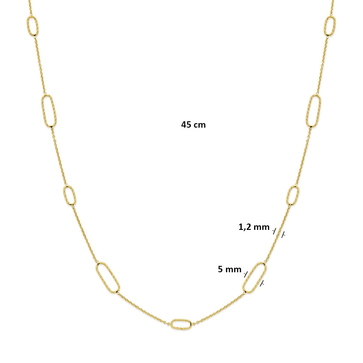 Goldkette ohne Anhänger – 14 Karat Gelbgold