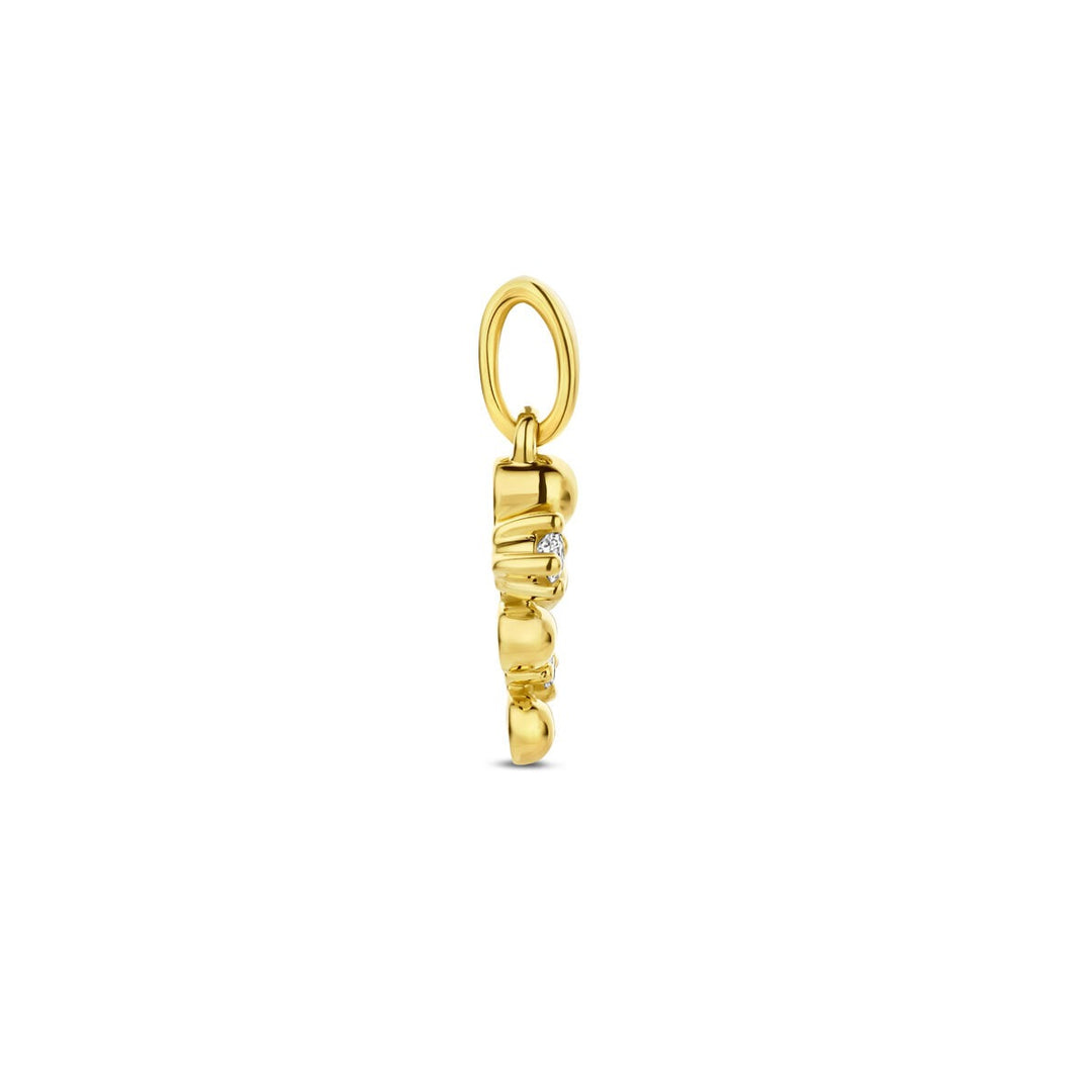Gouden hanger met diamant – 14k geelgoud