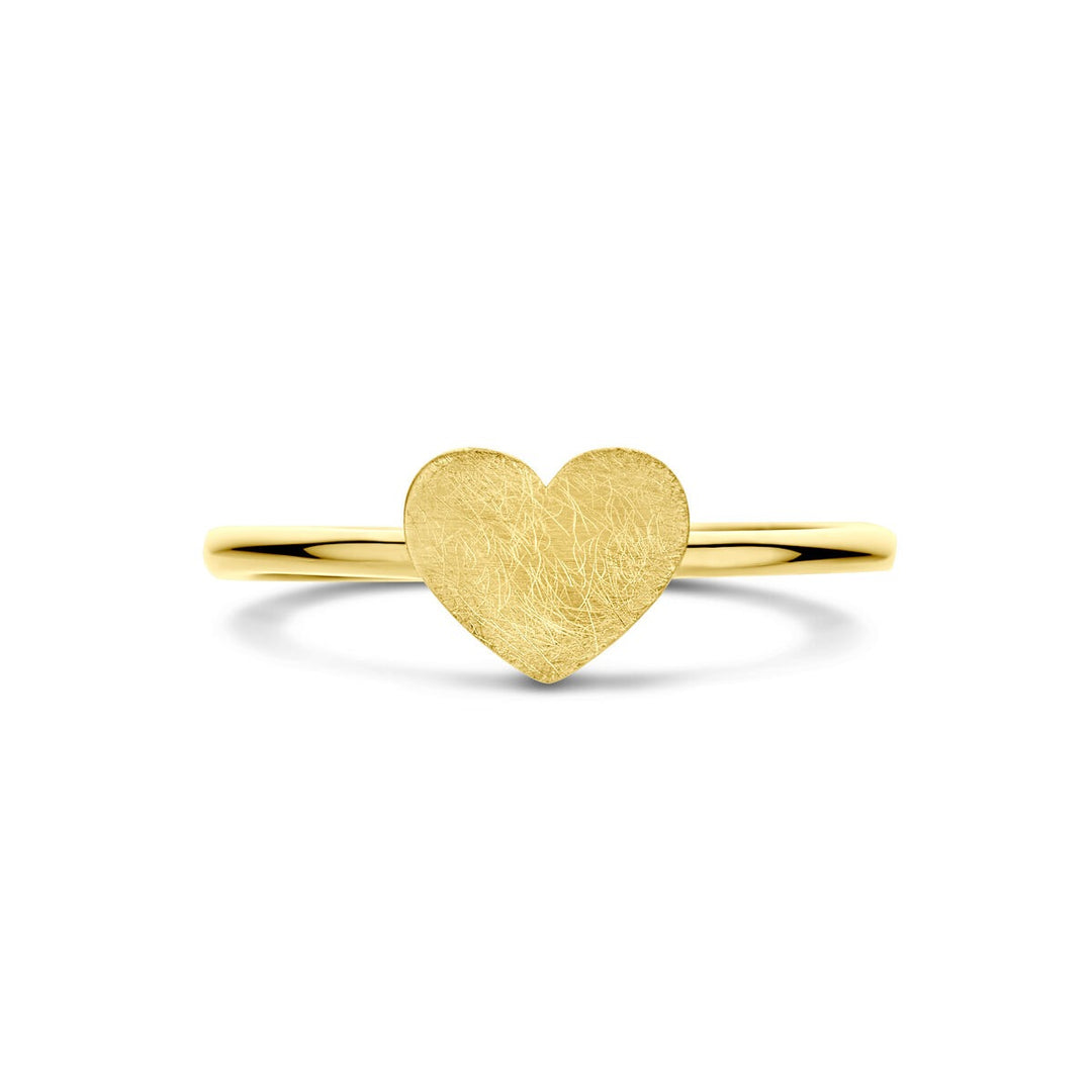 Gouden ring met hartje – 14k geelgoud