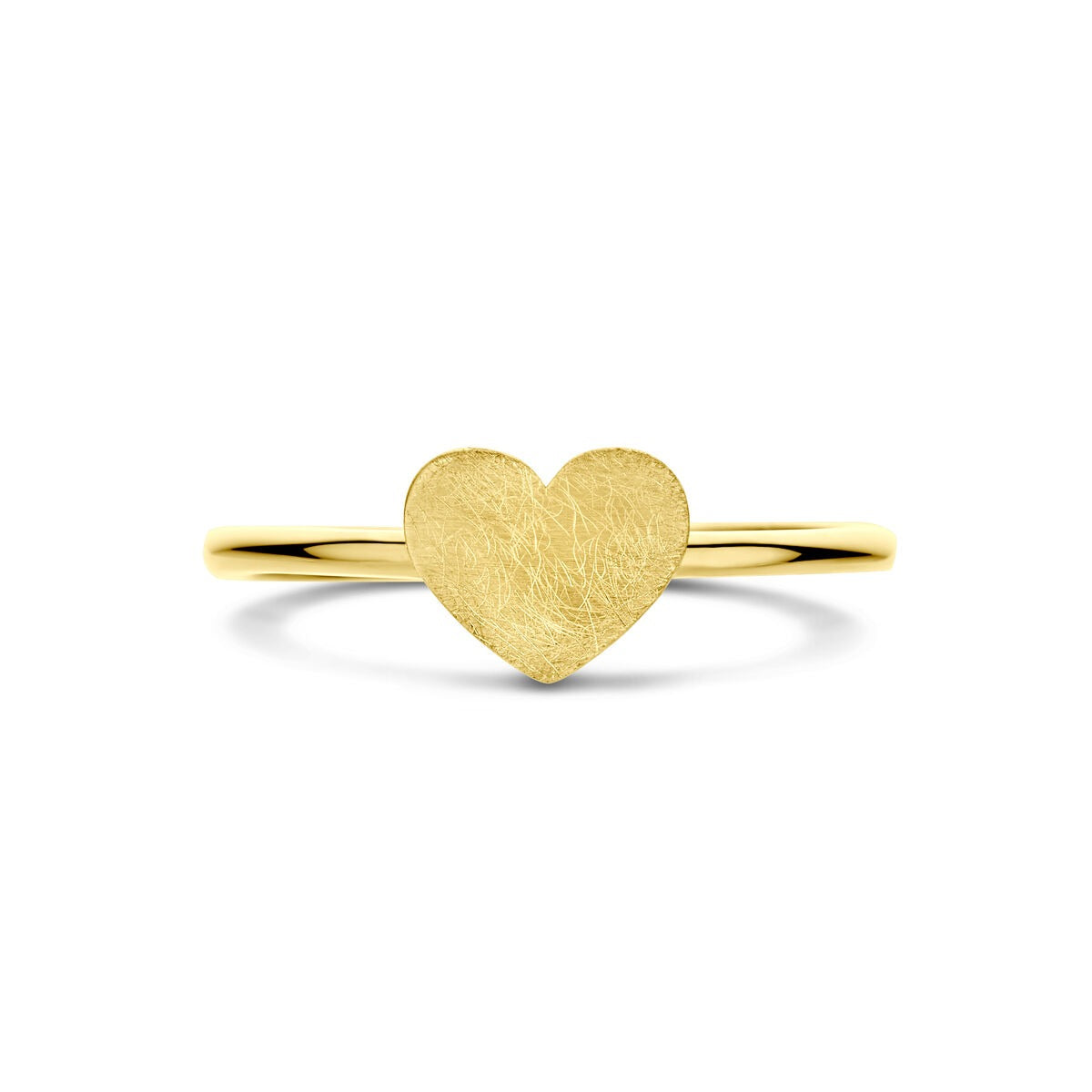 Goldring mit Herz – 14 Karat Gelbgold
