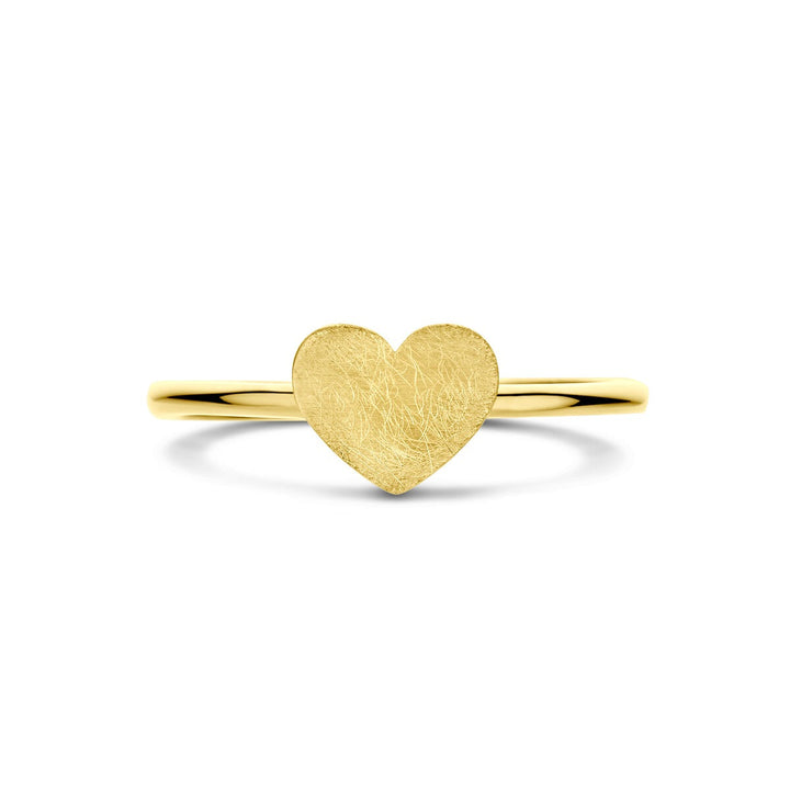 Gouden ring met hartje – 14k geelgoud