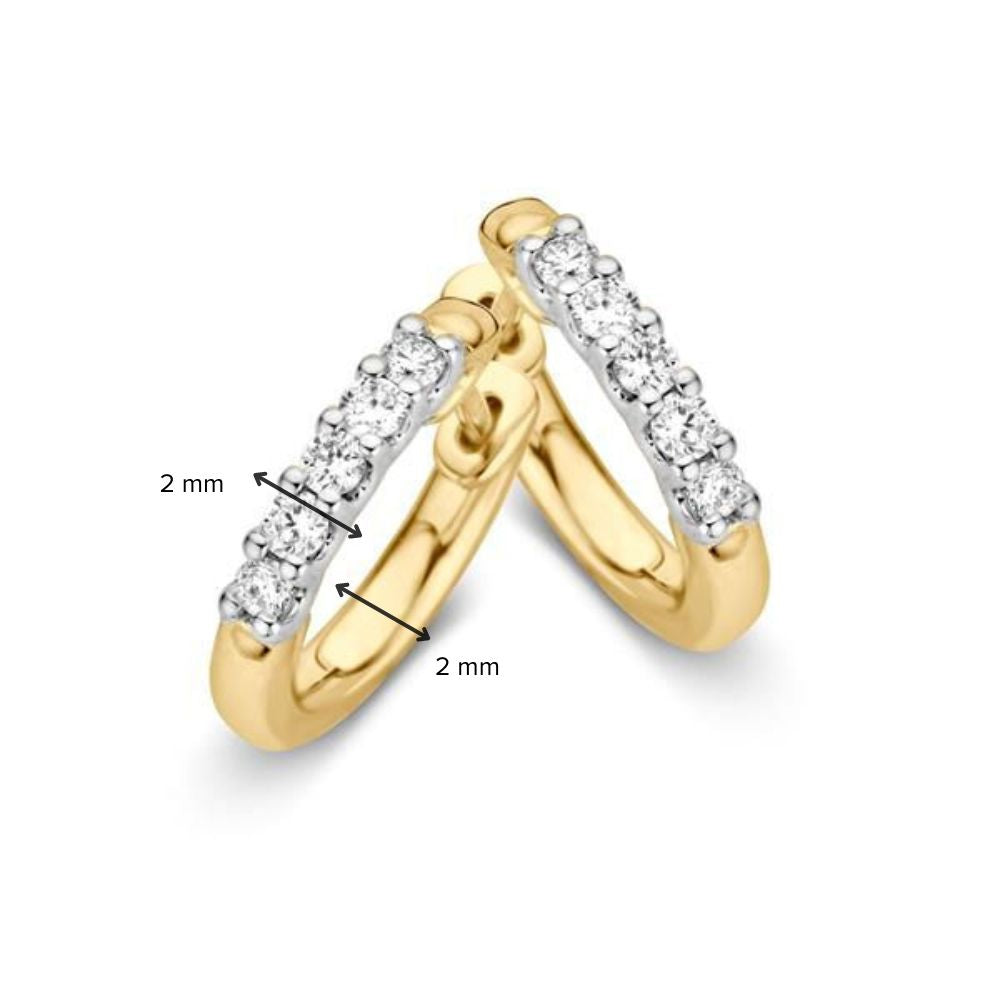 14-Karat-Goldohrringe mit Brillanten – Zeitlose Eleganz für Damen