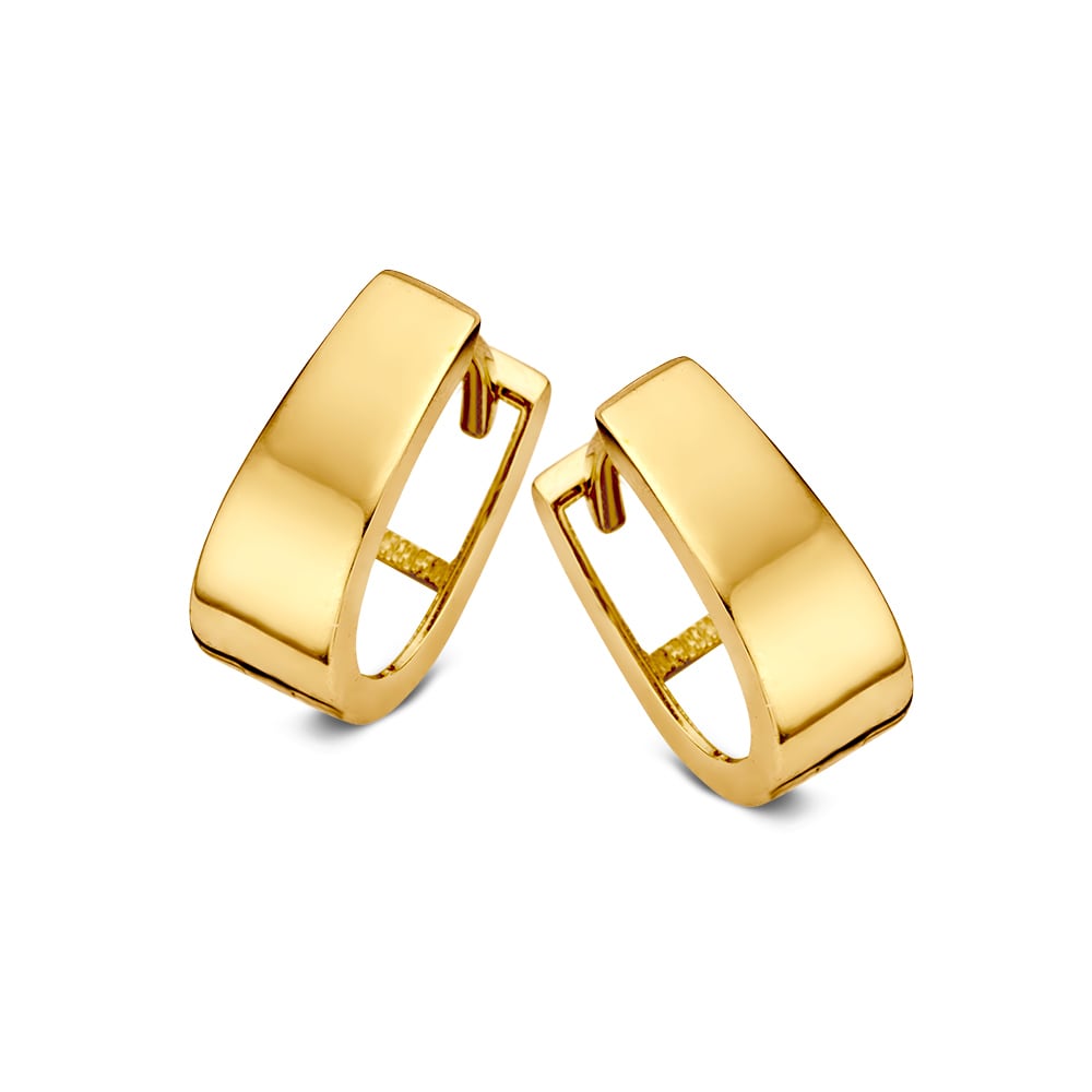 Gelbgoldene Ohrringe aus 14 Karat mit zeitlosem, elegantem Design und 7 mm Innenmaß
