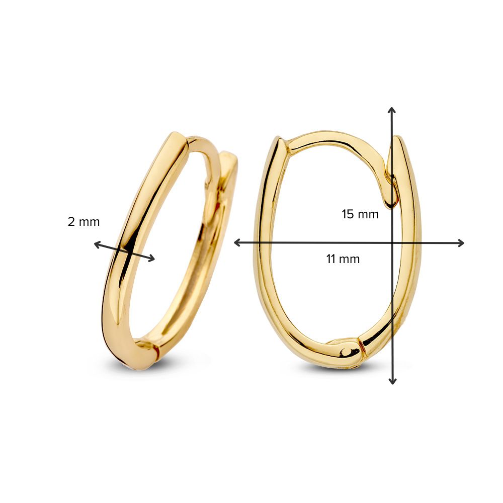 Elegante ovale Gelbgold-Ohrringe – dezente Raffinesse