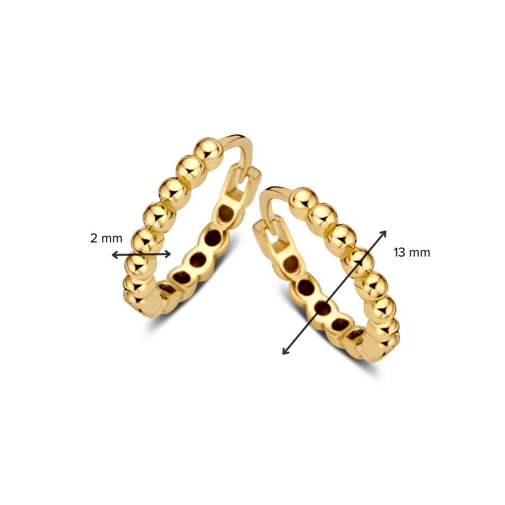 Elegante Gelbgold-Creolen – 14 Karat, 11 mm Innendurchmesser, minimalistisches Design