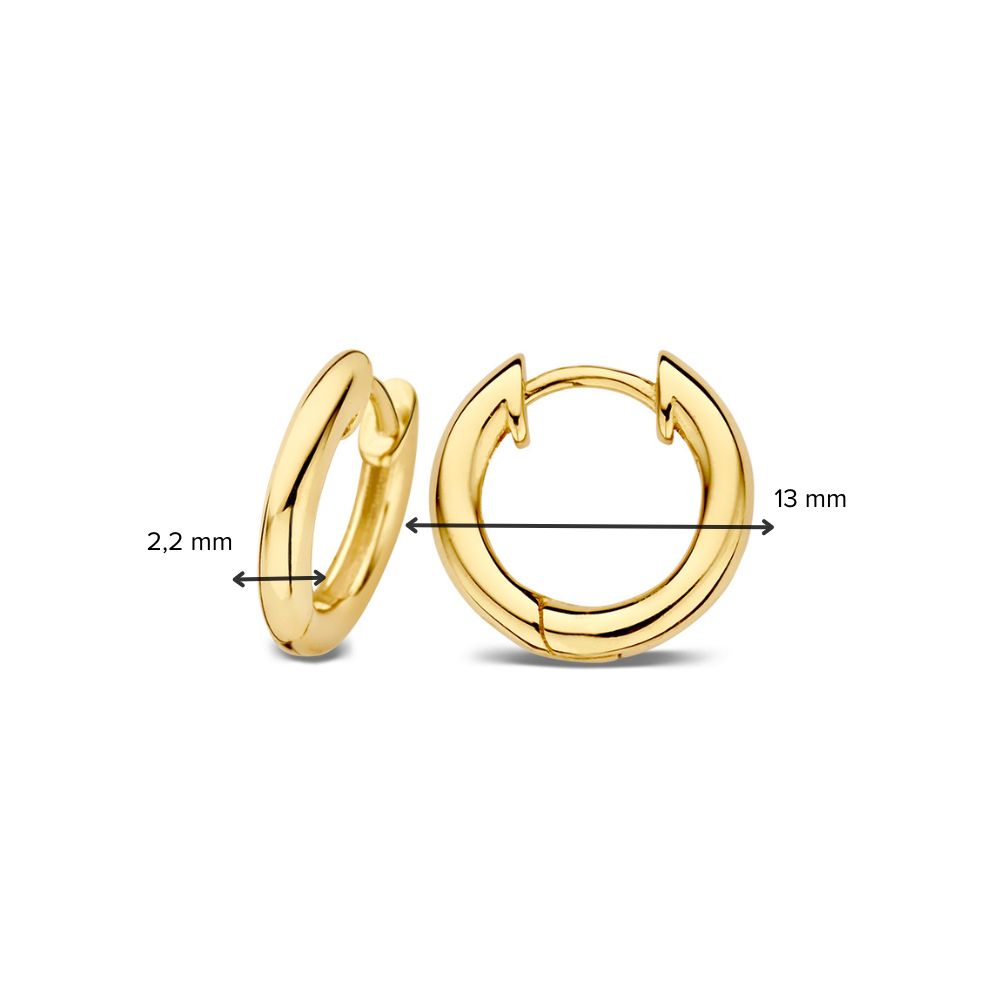 Gelbgoldene Creolen – 14 Karat Gold | Van der Kooij
