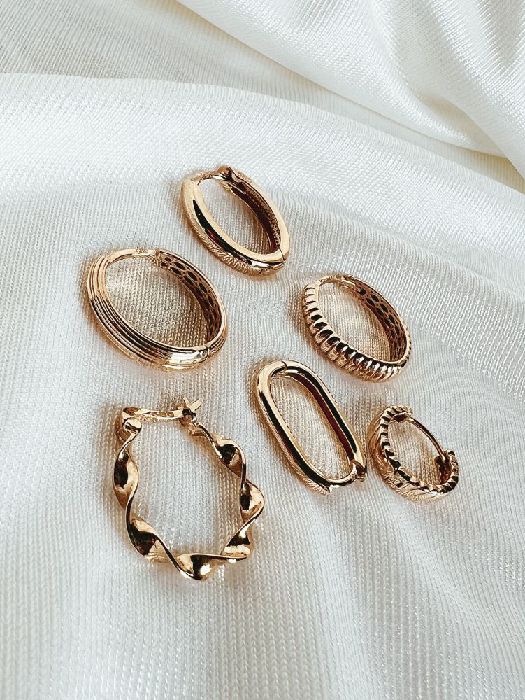 Ohrringe Gelbgold Oval – 14 Karat Gold | Van der Kooij