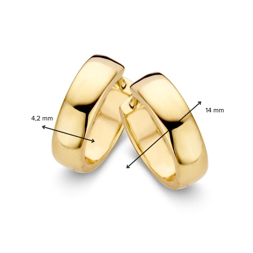Zeitlose Gelbgold-Creolen für Damen – 14 Karat, 4 mm breit, elegantes Design