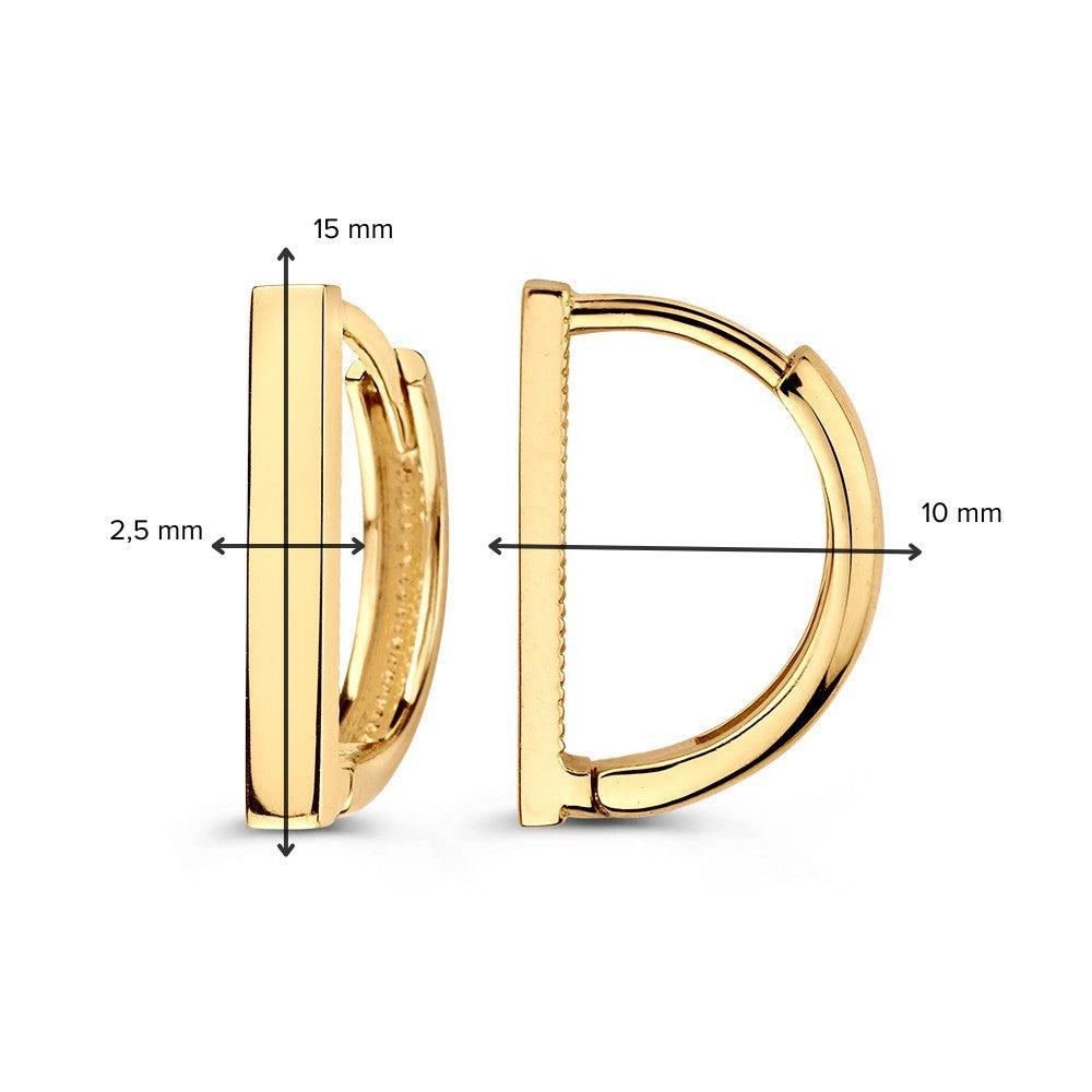 Gelbgoldene Ohrringe mit verspieltem Design – Zeitlose Eleganz