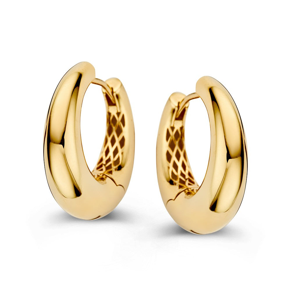 Bolle Ohrhänger aus Gelbgold mit glänzender Oberfläche und zeitlosem Design