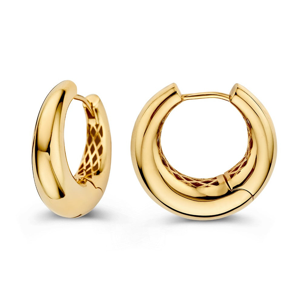 Volle Gelbgoldene Creolen – Zeitlos und elegant
