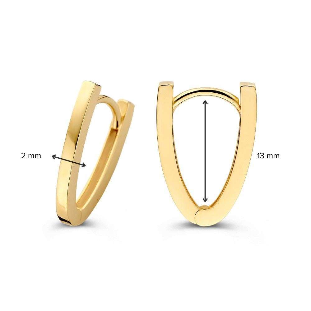 14K Gelbgold-Ohrringe – Elegante Ohrringe für Damen