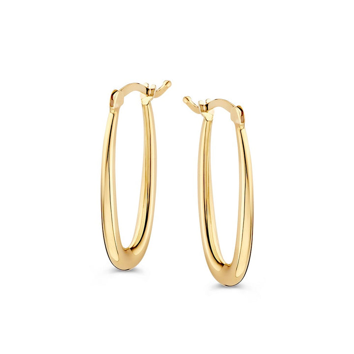 Geelgouden Oorringen in Speels Design – 14 Karaat Goud